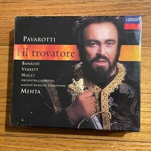 NEW Pavarotti CD Set Verdi il trovatore Banaudi Verrett Nucci Mehta Music 1995